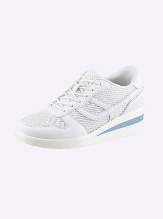 Heine Schn&uuml;rschuh HEINE, Damen, Gr. 36, wei&szlig;, Synthetik, Textil, Schuhe Schn&uuml;rschuh