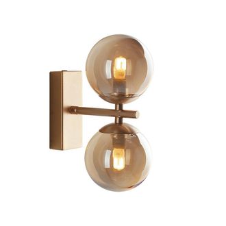 Luce-Ambiente-Design Honey applique in Brass Metal with Champagne Glass Diffusers