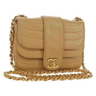 Chanel Pre-owned Vintage Schoudertas - Dames - Pre-owned - Beige - Maat: ONE Size