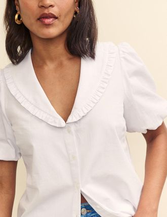 Nobody's Child White Collared Emmie Blouse