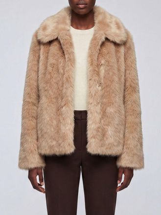 Max Mara S Max Mara Cappotto Alce in pelliccia sintetica con collo classico