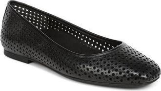 Vionic Orinda Perforated Ballet Flat in Black at Nordstrom, Size 6.5
