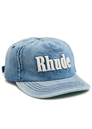 Rhude Rhude Logo-embroidered Denim cap - Light Blue - One Size