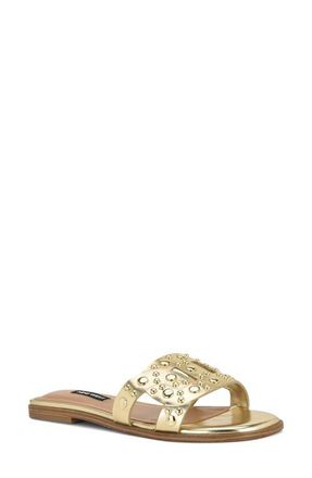 Nine West Gomaz Slide Sandal in Gold at Nordstrom, Size 5.5