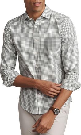 Rhone State of Mind Check Slim Fit Button-Up Shirt in Green Sage Gingham at Nordstrom, Size Xx-Large