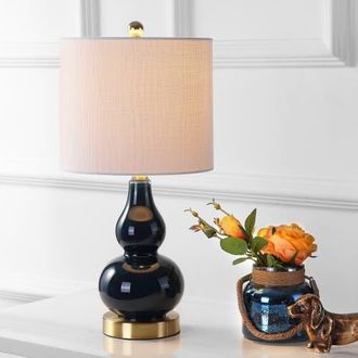 Jonathan Y Designs Anya Mini Glass Table Lamp in Navy/blue at Nordstrom