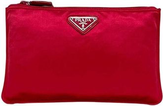 Prada Pink Satin Pouch (Pre-Owned)