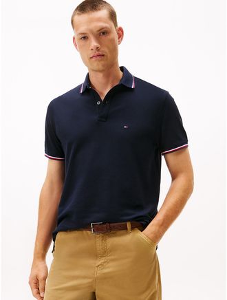 Tommy Hilfiger Mens Regular Fit Tommy Wicking Polo - Navy Blue - XXXL