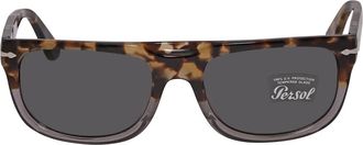 Persol Dark Grey Rectangular Mens Sunglasses PO3271S 1130B1 55