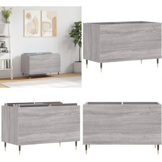 vidaXL Mobile Porta Dischi Grigio Sonoma 74,5x38x48 Legno Multistrato - Ripostiglio per dischi - Porta dischi vinile