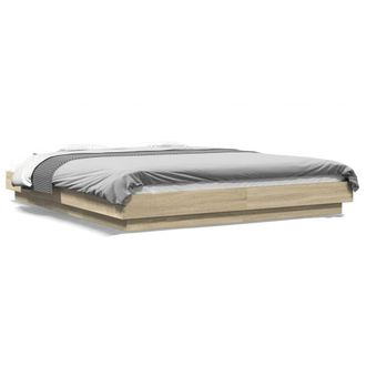 Berkfield Home Bed Frame without Mattress Sonoma Oak 150x200 cm King Size in Brown