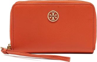Tory Burch Portafoglio in pelle con zip - Arancione