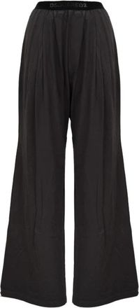 Dsquared2 Pantaloni Da infilare - Dames - Wijde Broeken - Zwart - M - Katoen - Broeken