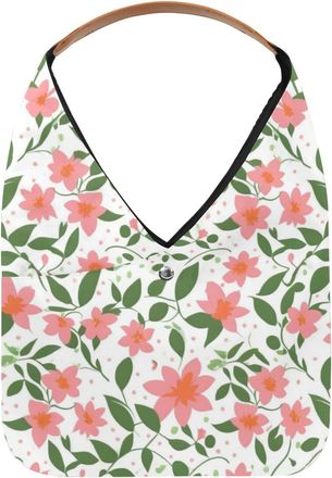 Generic Colorful Flowers Reusable Lightweight Grocery Bags - Foldable Into Compact Pouch, Washable & Sturdy, Multipurpose for Shopping and Travel