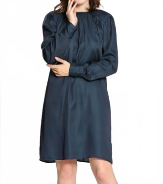 See U Soon Silky Tunic Dress In Navy