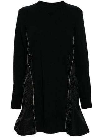 sacai Sponge mini dress - Black