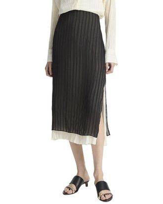 Vince Layered Stripe Pencil Skirt