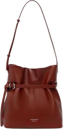Emporio Armani Schoudertassen - Dames - Schoudertassen - Bruin - ONE Size - Katoen - Tassen