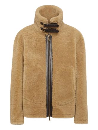 Dsquared2 shearling jacket - men - Lamb Skin/Lamb Fur - 50 - Neutrals