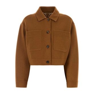 Max Mara Utopia Jas - Dames - Jassen - Bruin - Maat: XS Wol