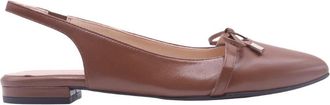 French Sole Womens Pander Slingback Flat In Chocolate