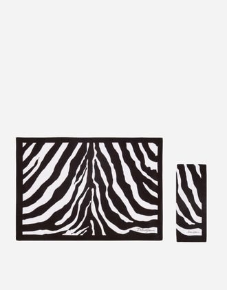 Dolce & Gabbana Set Linen Placemat And Napkin - Place Mats Multicolor Onesize