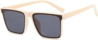 Generic UV400 Mens Outdoor Driving Sunglasses Womens Shopping Street Photography(Beige)