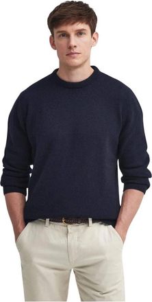Barbour Holden Crew Neck Jumper - Heren - Ronde hals truien - Blauw - 2XL - Wol - Truien & Vesten