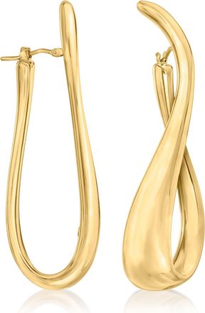 Ross-Simons Italian 18kt Gold Over Sterling Silver Twisted Hoop Earrings