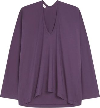 Dries Van Noten T-shirt con scollo a V - Viola