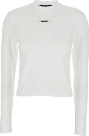 Jacquemus Le T-Shirt Gros Grain - Dames - Longsleeves - Wit - XS - Katoen - Tops