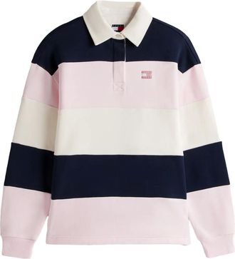 Tommy Jeans Polo con colletto a righe - Rosa