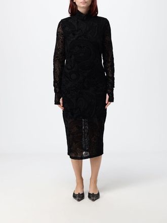 Just Cavalli Mini abito a tubino a maniche lunghe in tulle con stampa floreale