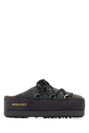 Moon Boot Moon Boot Dark Grey Fabric Moon Boot X Guest In Residence Evx Slippers