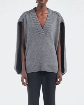 Maria McManus Womens Cocoon Cape In Medium Heather Grey