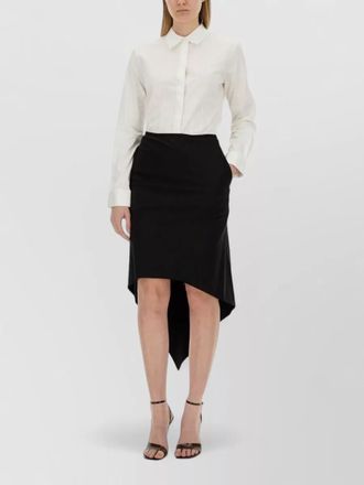Helmut Lang poplin shirt tailored cut asymmetric hem