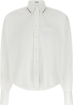 Brunello Cucinelli White Cotton Womens Blouse