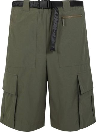 Off-white Mens Industrial Belt Cargo Shorts In Green