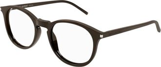 Saint Laurent Glasses, unisex, Brown, 50 MM, Round Eyeglasses