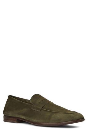 Aquatalia Jon Penny Loafer in Sage Suede at Nordstrom, Size 10.5