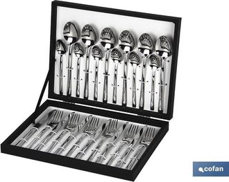 cofan Cuberteria Inox Modelo Bari 24 Pcs C-18/10 2,5 Mm