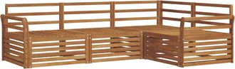 vidaXL Conjunto De Sof&aacute;s De Exterior 4 Uds. Natural Vidaxl