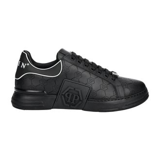 Philipp Plein Heren, Schoenen, Zwart, Maat: 45 EU Leer
