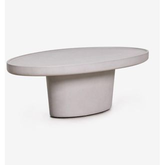 Sklum Mesa De Centro Para Jard&iacute;n Ovalada 110x60 Cm En Cemento Darwys Sklum