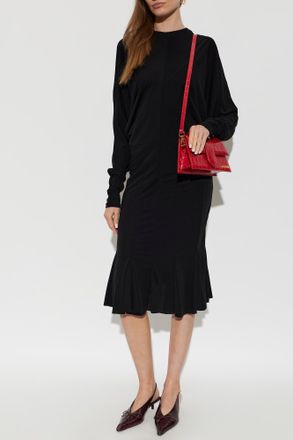 Jacquemus Long Dress Losange, Womens, Black