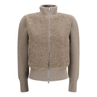 Herno Cardigan Resort a Coste in Pura Lana - - Knitwear - Donna - Beige - L