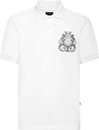 Billionaire Boys Club Tops, Heren, Wit, 4Xl, Katoen, Polo Shirt SS Crest Baroque