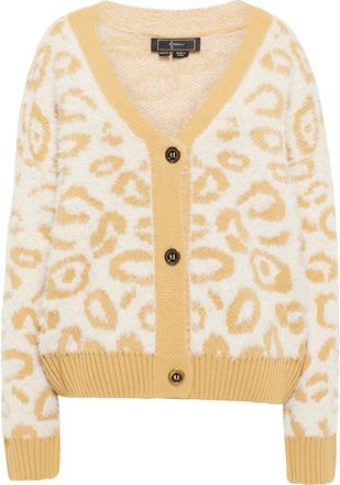 Faina Vest Dames Wol Wit Licht Camel