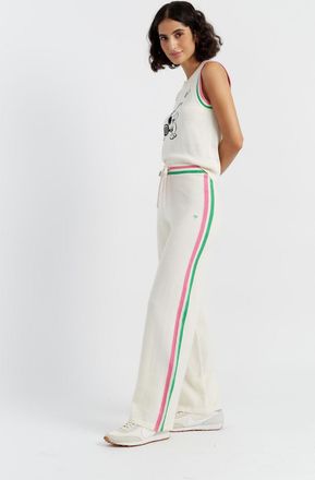 Chinti and Parker Cream Cotton Peanuts Racquet Club Trousers
