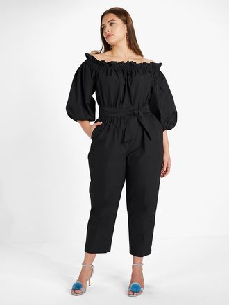 Kate Spade New York Taffeta Off-the-shoulder Jumpsuit